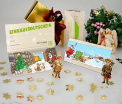 Bio-Tierkost Einkaufsgutschein Motiv Weihnachten Bio-Tierkost Einkaufsgutschein Motiv Weihnachten